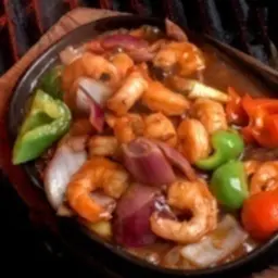 Sizzling Prawns With Black Beans